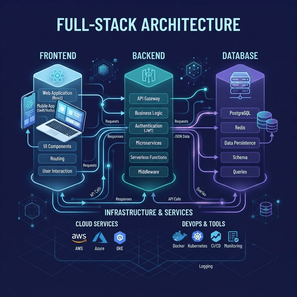Full-stack web application development workspace